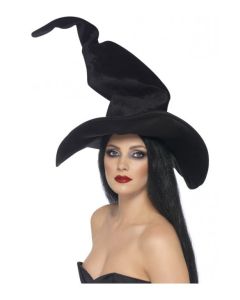 Chapeau de sorcière noir velours