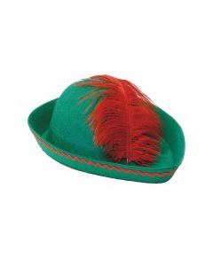 Chapeau Robin des bois - vert et rouge