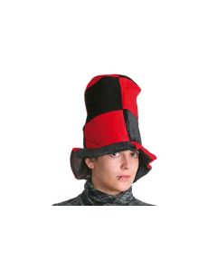 Chapeau bas à carreaux rouges et noirs