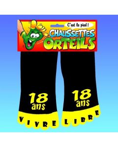 Chaussettes orteils 18 ans - Noir