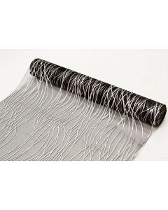 Chemin de table organza - Cheveux d'ange - noir