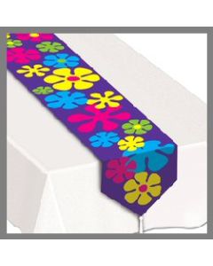 Chemin de table fleurs retro 70's