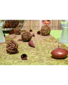 Chemin table arabesque chocolat
