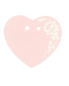 24 Étiquettes cœur rose pâle grand modèle 