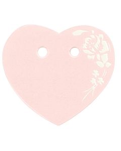 24 Étiquettes cœur rose pâle petit modèle 