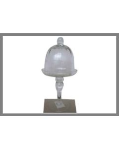cloche en verre sur pied gm