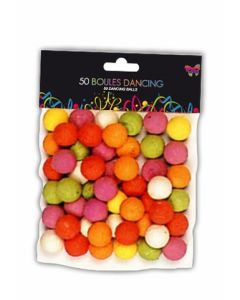 Sachet 50 boules dancing - multicolores