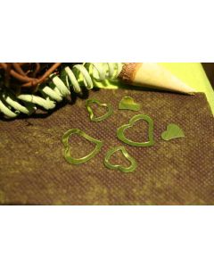 Confettis de table coeur vert