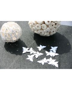 Confettis de table papillons blanc