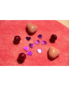 Confettis cœur - Violet