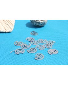 Confettis de table spirale argent