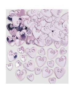 Sachet confettis en forme de coeur lilas
