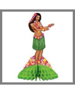 Danseuse hawaïenne en papier alvéolé - Thème Hawaï