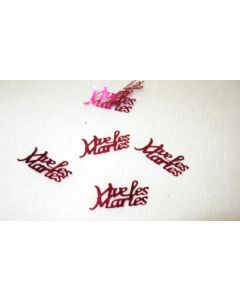 Confettis "Vive Les Mariés" bordeaux