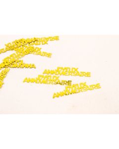 Confettis de table "Joyeux anniversaire" - Or