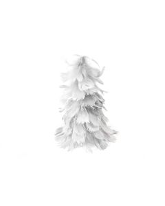 Centre de table sapin en plume - argent