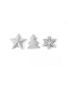 12 déco de table hiver - argent