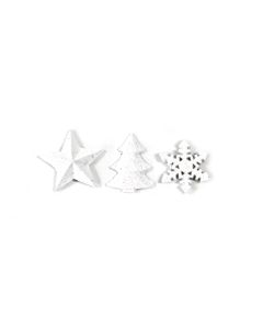12 déco de table hiver - blanc