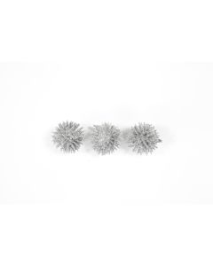 9 chardons pailletés - argent