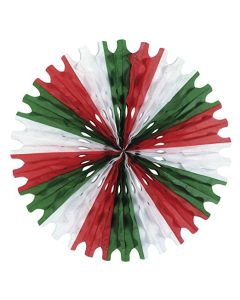 Décoration en papier alvéolé tricolore - Italie