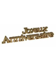 Lettres décoratives Joyeux anniversaire or
