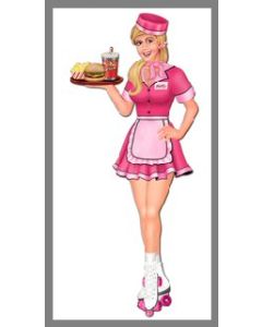 Serveuse Fast food 50's - thème Rock and Roll