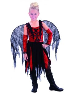 Déguisement fille ange démoniaque luxe - Taille 7/9 ans