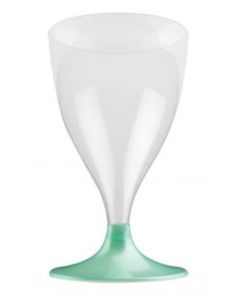 10 verres à vin bleu tiffany transparent