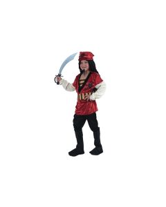 Déguisement garçon Pirate rouge - 7/9 ans