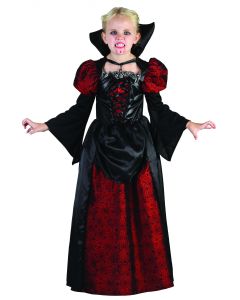 Déguisement fille vampire rouge luxe - Taille 4/6 ans