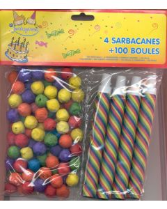 100 boules et 4 sarbacanes