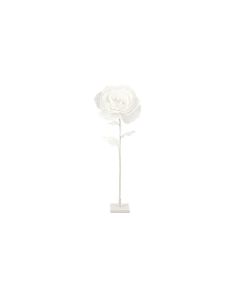 Fleur décorative 80 cm sur pied blanche