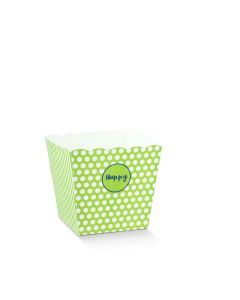 Boîte "Happy" verte - 18 cm