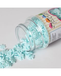 Confettis gâteau flocon de neige en sucre bleu 50 g