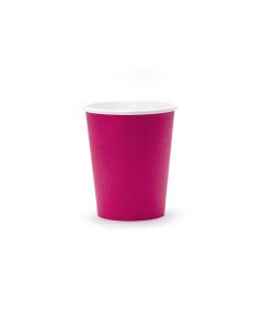 6 gobelets jetables fuchsia