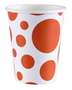 gobelet pois orange