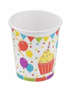 6 gobelets en carton thème ballons pas chers