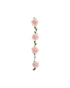 Guirlande de roses de couleur rose 120 cm