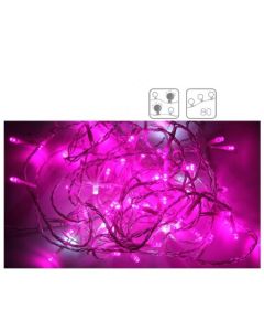 GUIRLANDE 80 LED fuchsia (70 FIXE+10 FLASH) 13M