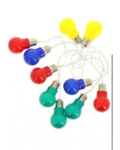 Guirlande 10 leds multicolores en forme d' ampoule à prix discount