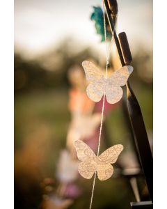 Guirlande papillons lin - 1.20m  1