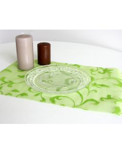 Sets de table Organza Arabesques rectangulaires - menthe