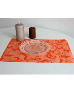 Sets de table Organza Arabesques rectangulaire - orange 