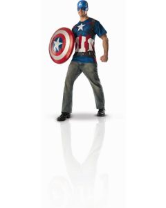 T-shirt et masque homme Captain America - Taille XL