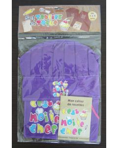 Tablier et toque pour enfant - violet