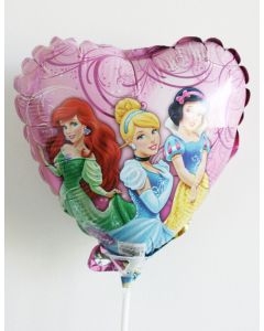 Ballon coeur princesses Disney gonflé