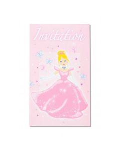 6 Invitations Princesse