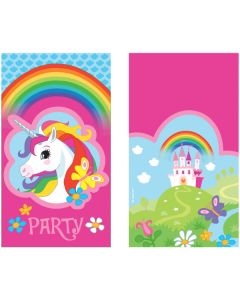 8 invitations avec enveloppes licorne pas chères