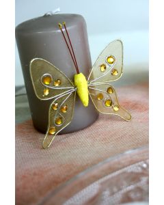 Papillons organza PM - jaune