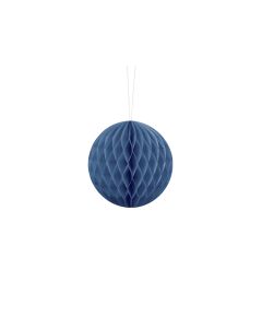 Boule chinoise alvéolée bleu marine - 40 cm